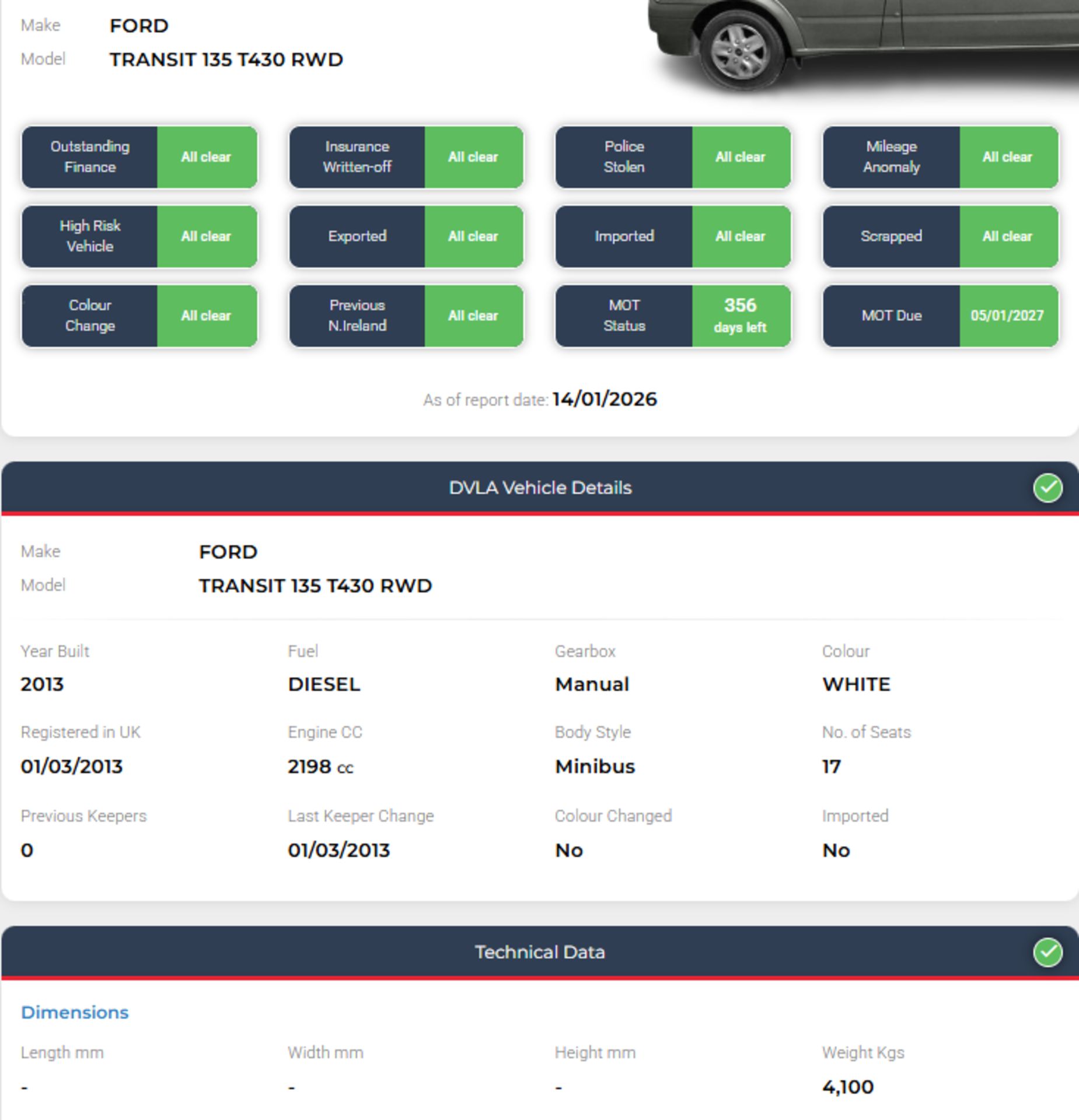 **(ONLY 71K MILEAGE)** 2013 FORD TRANSIT 2.2 TDCI 135 T430 RWD 17-SEATER MINIBUS - Image 13 of 13