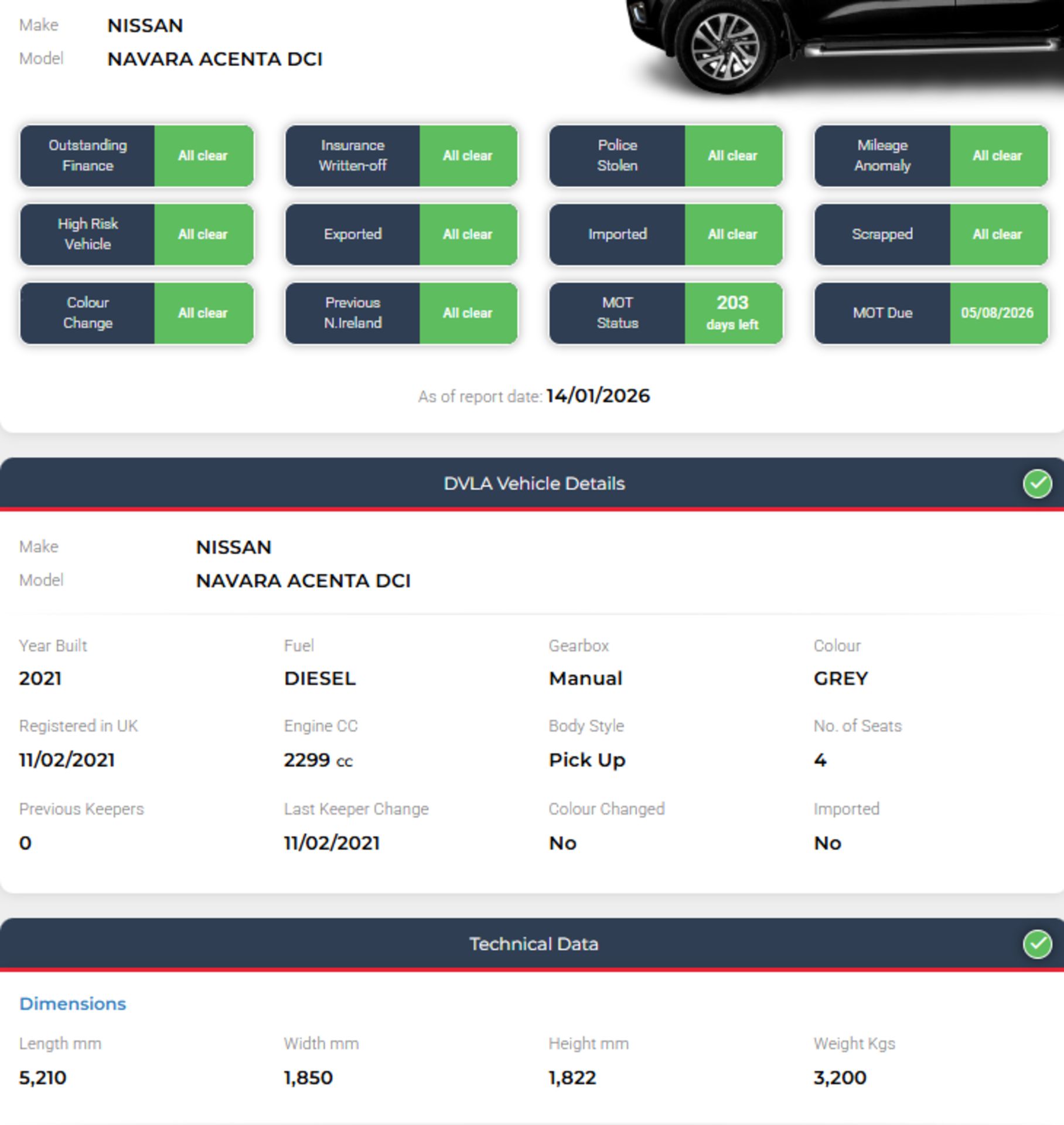 **(ONLY 60K MILEAGE)** 2021 NISSAN NAVARA ACENTA DCI 2.3 DIESEL MANUAL KING CAB PICKUP - Image 12 of 12