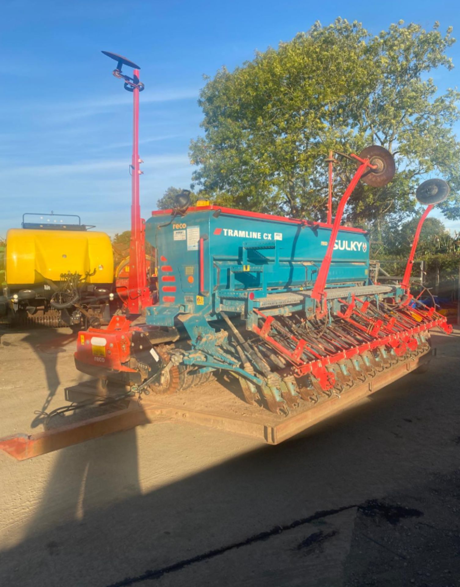 SULKY DRILL WITH MASCHIO POWER HARROW COMBINATION AND TRAILER - Image 3 of 7