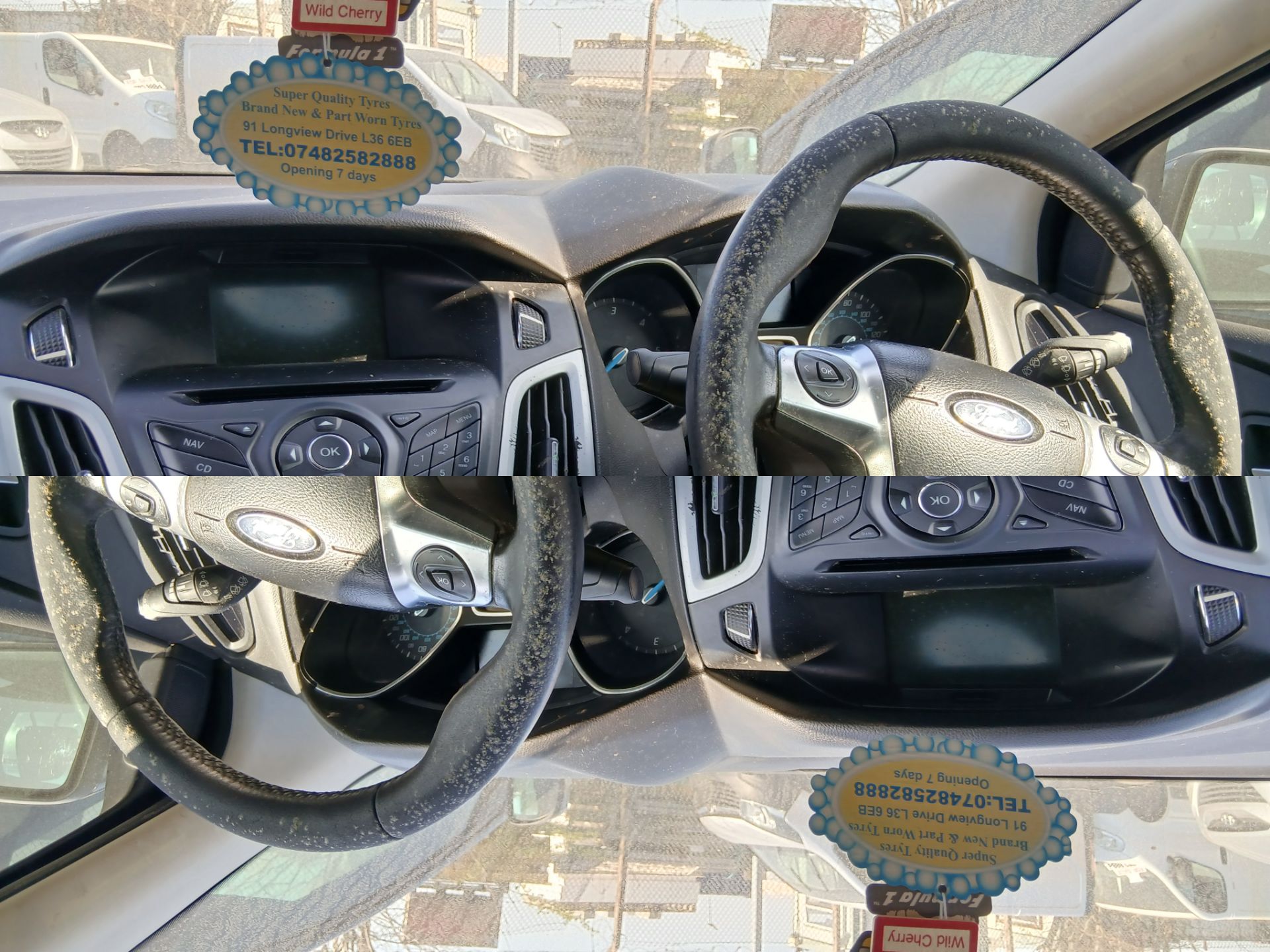 2014 FORD FOCUS ZETEC NAVIGATOR TDCI 1.6 DIESEL MANUAL – BLACK >>--NO VAT ON HAMMER--<< - Image 6 of 11