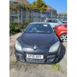2010 RENAULT MEGANE D-QUE TT DCI FAP 1.9 DIESEL MANUAL – BLACK >>--NO VAT ON HAMMER--<<