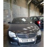 2008 VOLKSWAGEN EOS SPORT TDI AUTO – 2.0 DIESEL AUTOMATIC CONVERTIBLE - NO VAT ON HAMMER