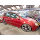 2005 VOLKSWAGEN GOLF GT TDI – 2.0 DIESEL – MANUAL – 5 DOOR HATCHBACK – RED >>--NO VAT ON HAMMER--<<