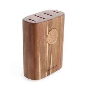 20 WOODEN KNIFE BLOCK MAUVIEL ACACIA 1830 4 SLOT NO KNIFES INCLUDED RRP £12.99 EACH