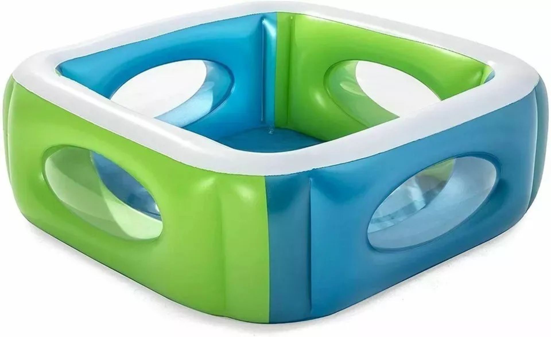 3 X BESTWAY SQUARE INFLATABLE PADDLING POOL HUGE RE SALE POTENTIAL RRP £49 EACH - Image 2 of 4