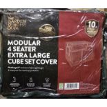 JOB LOT OF 12 PREMIUM 4 SEAT EXTRA LARGE CUBE SET FURNITURE COVER GREEN MASSIVE RE SALE POTENTIAL