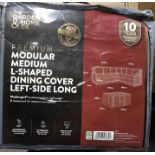 JOB LOT OF 4 PREMIUM L SHAPED DINING PATIO SET LEFT SIDE LONG COVER GREY MASSIVE RE SALE POTENTIAL
