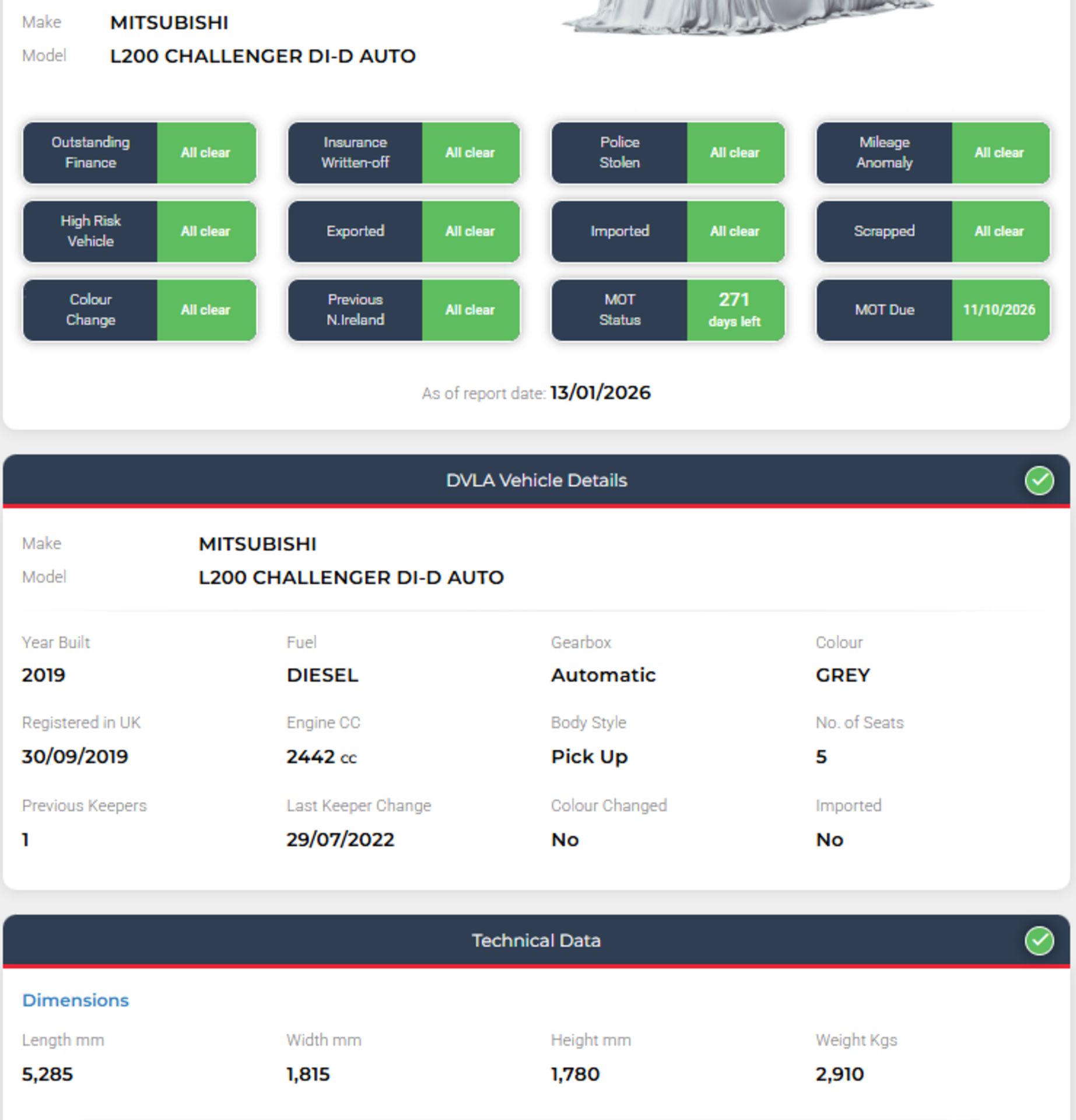 **(ONLY 77K MILEAGE)** 2020 MITSUBISHI L200 CHALLENGER DI-D AUTOMATIC 4X4>>--NO VAT ON HAMMER--<< - Image 17 of 17