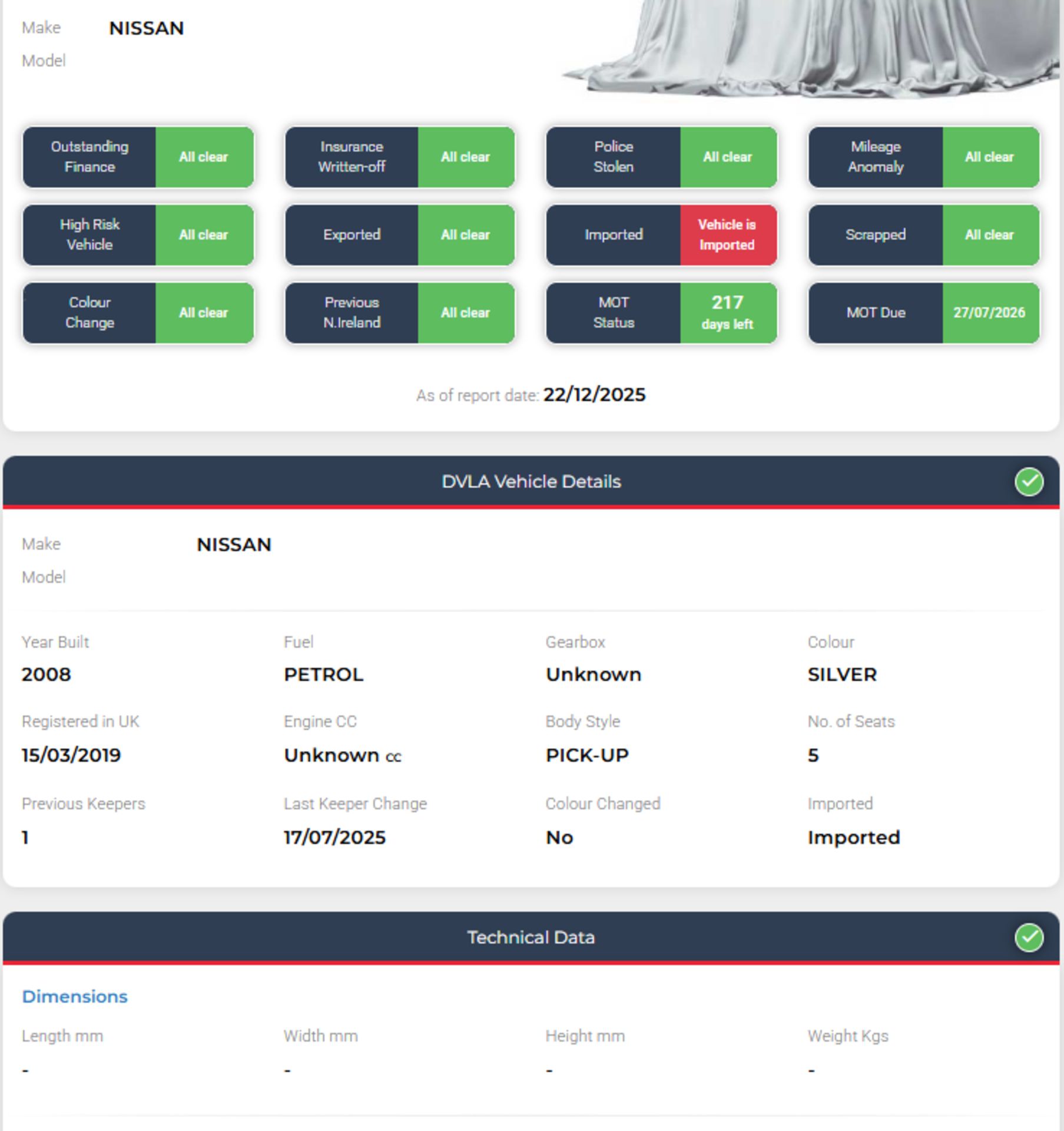 **(ONLY 64K MILEAGE)** 2008 (08 PLATE) NISSAN NAVARA 4 LITRE PETROL DOUBLE CAB PICK UP 4X4 - Image 13 of 13
