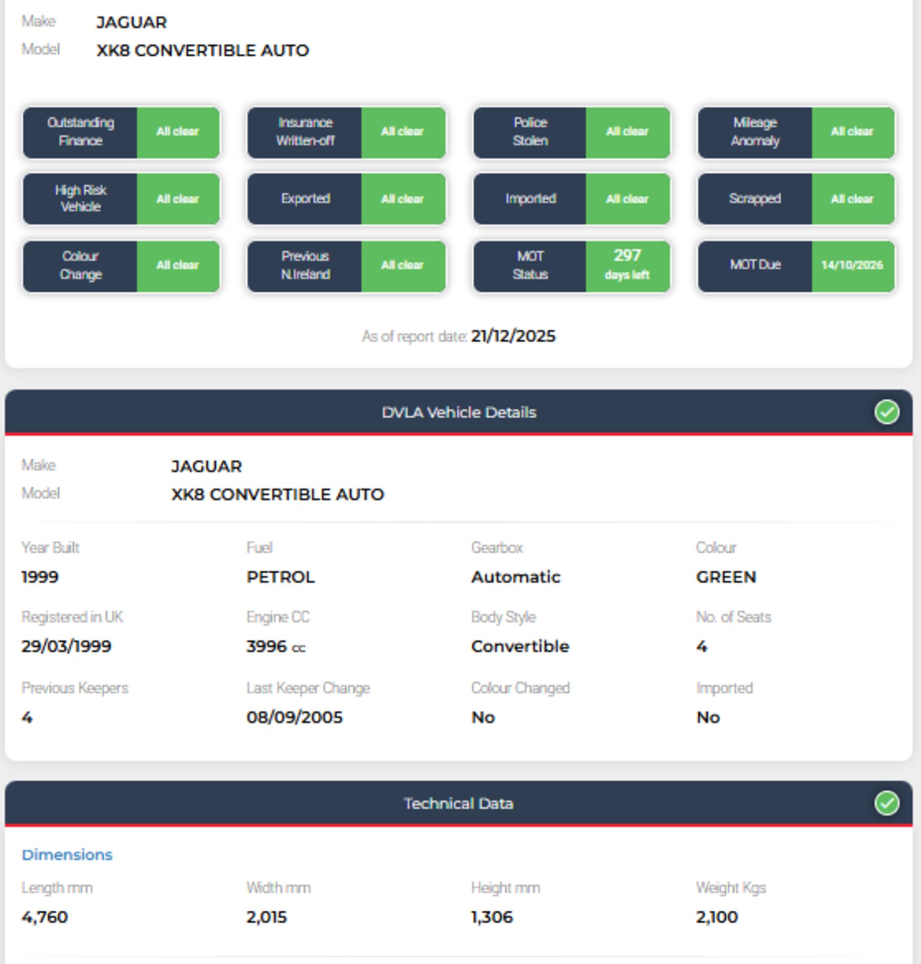 **(ONLY 93K MILEAGE)** 1999 JAGUAR XK8 CONVERTIBLE AUTO 4.0 >>--NO VAT ON HAMMER--<< - Image 16 of 16