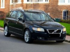 2009 VOLVO V50 2.0D SE 5DR DIESEL MANUAL ESTATE BLACK >>--NO VAT ON HAMMER--<<