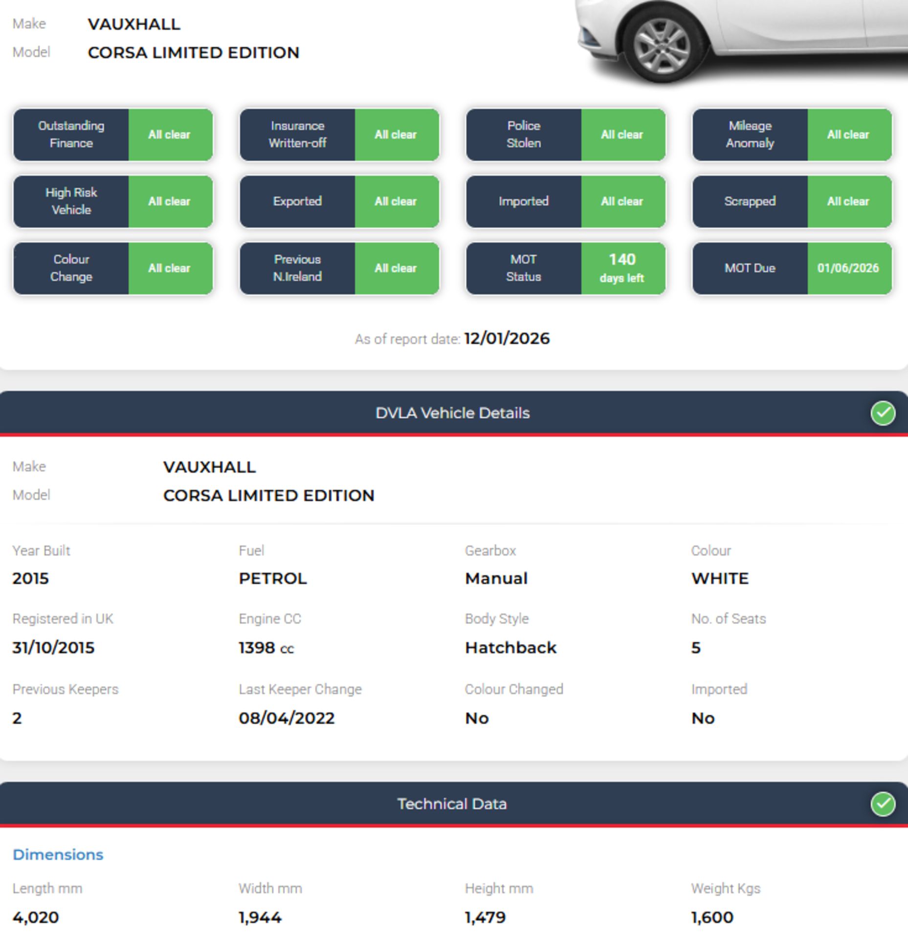 2015 VAUXHALL CORSA LIMITED EDITION 1.4L >>--NO VAT ON HAMMER--<< - Image 17 of 17