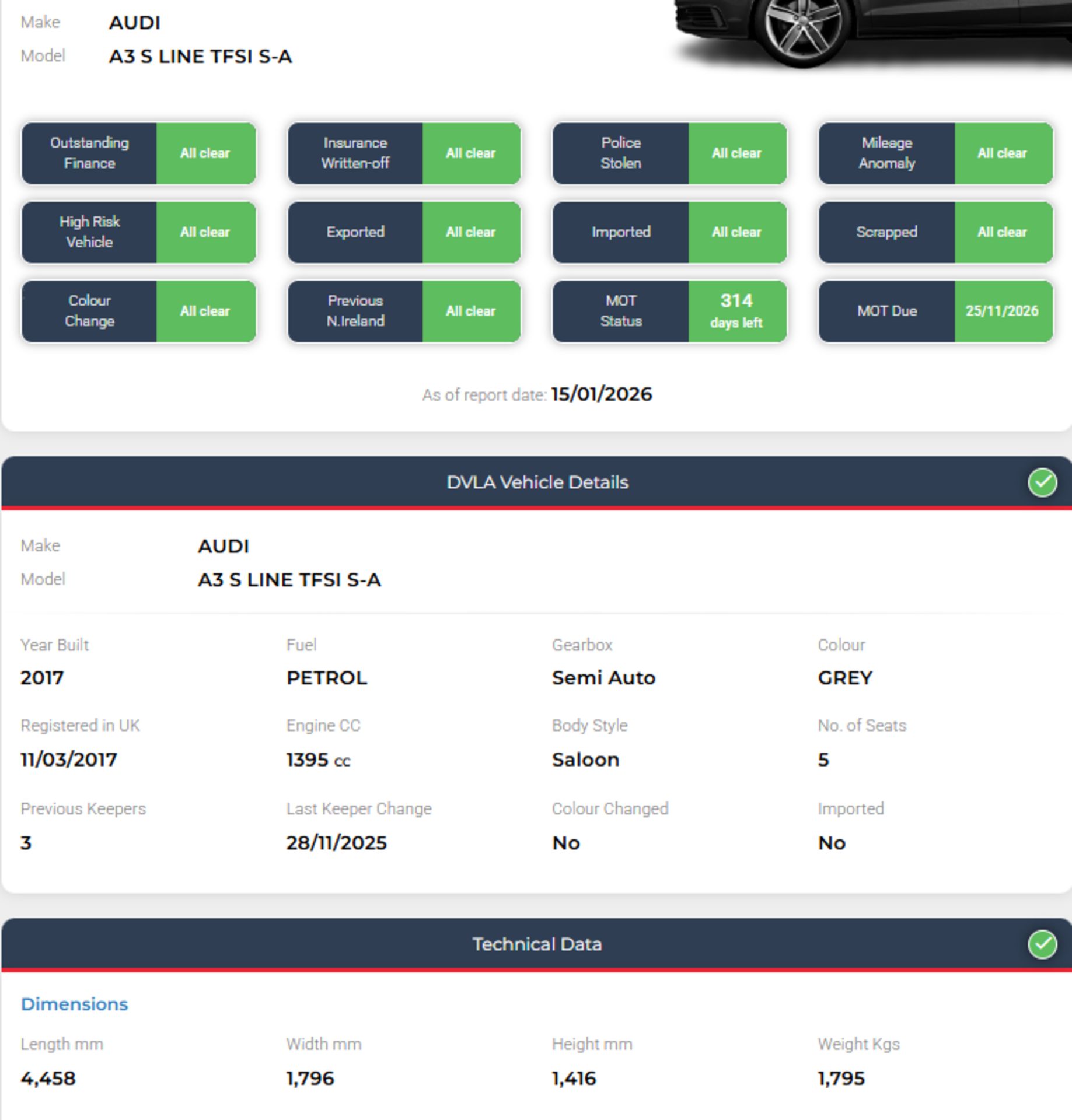 **(ONLY 95K MILEAGE)** 2017 AUDI A3 S LINE 1.4 TFSI S TRONIC SALOON >>--NO VAT ON HAMMER--<< - Image 39 of 39