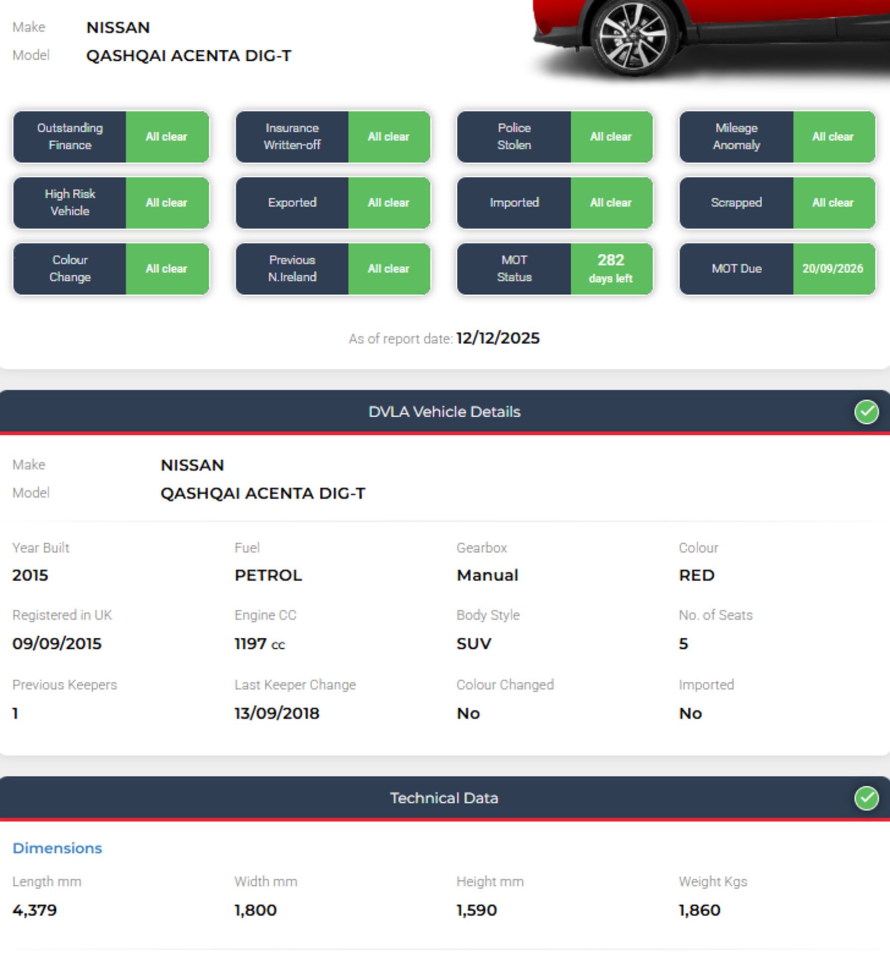 2015 NISSAN QASHQAI ACENTA DIG-T >>--NO VAT ON HAMMER--<< - Image 38 of 38