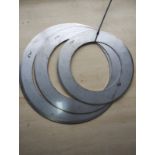 LARGE STEEL SET IS WASHERS/ SPACERS - INTERNAL DIAS - 300/250/200 INTERNAL DIA NEW