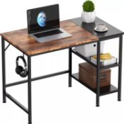 HOMIDEC OFFICE DESK, COMPUTER DESK WITH BOOKSHELF PC STUDY WRITING 100X50X75CM NEW BOX