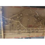 GOLD DOUBLE BED FRAME HEAD AND FOOTER 4FT X 6FT NEW