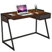 PIRANHA SERGEANT COMPACT COMPUTER DESK WITH DRAWER HOME OFFICE PC38P DARK PINE