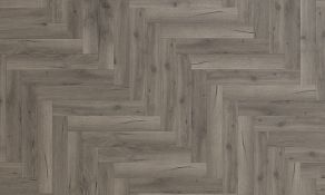 12 X PACKS (30.84M2) PREMIUM 8MM HERRINGBONE LAMINATE FLOORING DARK GREY OAK RRP £1,000