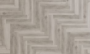 48 X PACKS (123.36M2) PREMIUM 8MM HERRINGBONE LAMINATE FLOORING LIGHT GREY OAK RRP £4,000