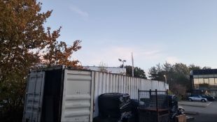 2 X 40FT CONTAINERS FULL WITH WAREHOUSE RACKING, BENCHES & FURNITURE–SOLD AS ONE LOT WITH CONTAINERS