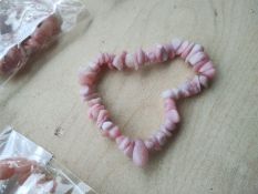 PINK OPEL CHRYSTAL CHIP BRACELETS - NEW IN ORIGINAL PACKAGING - JOBLOT OF 9