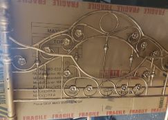 GOLD DOUBLE BED FRAME HEAD AND FOOTER 4FT X 6FT NEW