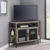WALKER EDISON EDEN BRIDGE DESIGNS TV STAND, GREY WASH WAYFAIR RRP £450.