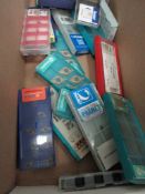 Tote box of assorted tips