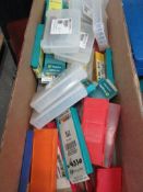 Tote box of assorted tips