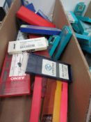 Tote box of assorted tips