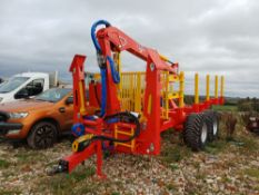 Rabaud XYOLTRAIL 18 twin-beam 18T forestry log trailer (2024)