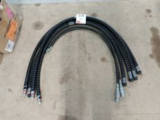 3 x various pairs of flexible hydraulic hoses