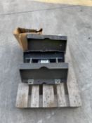 3 x various steel fabricated adaptor plates, to pallet