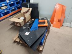 Quantity of various steel fabricated machine guarding, to pallet