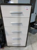 Amerson metal 5 drawer storage cabinet, 760 x 650 x H: 1450mm with contents including various