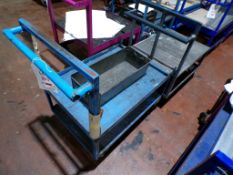 Two steel framed mobile trollies (excluding contents)