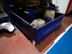 Steel bunded tank, approx. 1750 x 1300 x 600mm stand