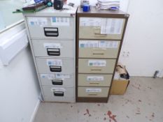 Two 5-drawer filing cabinets