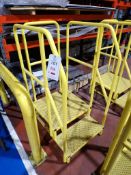 Yellow steel framed mobile 2 rung access steps