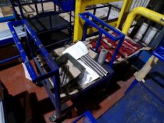 Two steel framed mobile trollies (excluding contents)