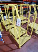 Yellow steel framed mobile 2 rung access steps