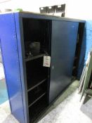 Metal sliding door storage cupboard, 6' x 17