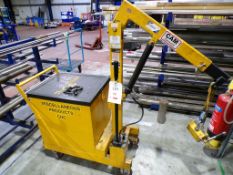 CAM Equipment CTC152 mobile crane hoist, serial no. 771010, max capacity 152kg, with magnetic