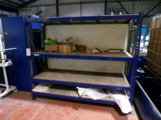 Steel 4-shelf storage rack, approx. 2200 x 800 x 1950mm