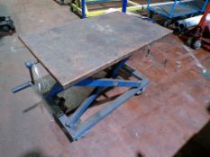 Seco 350kg mobile scissor lift LOLER: This lot has no record of Thorough Examination. The