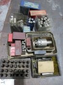 Assorted letter and number hand stamps