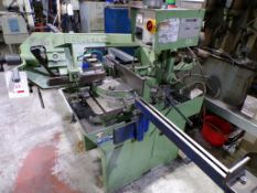 Pedrazoli Brown horizontal bandsaw, with gravity roll feed conveyor, serial no. 270 PoWRA: A ‘point