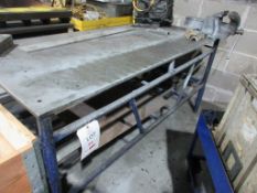 Metal frame workstation, 1750 x 780mm with bench vice, 6