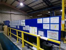 Five blue metal framed noticeboard panels, bolted to floor PoWRA: A ‘point of work’ risk